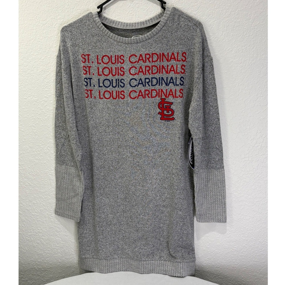 Concepts Sport St Louis Cardinals Women Small Gray MLB Sleepwear Dress NWT